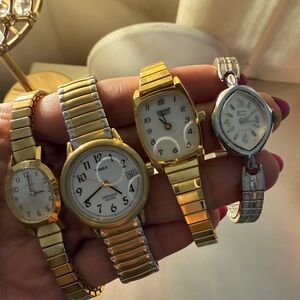 Gold and Silver Women's Watch Set